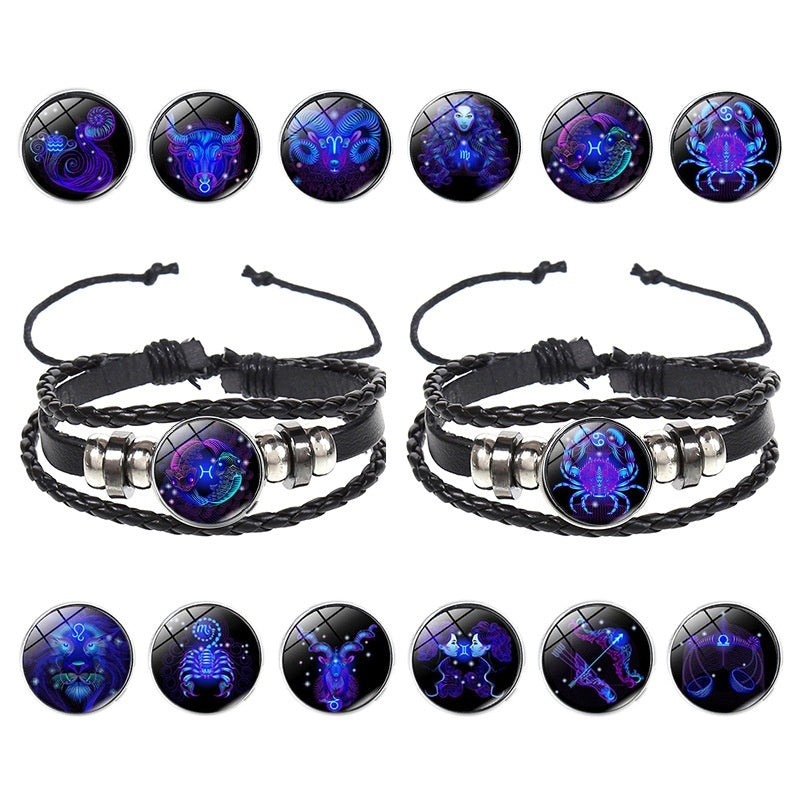 12 Constellations Multi-Layer Glow Bracelets For Couple