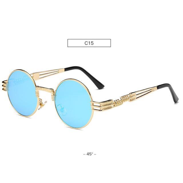 Gold Metal John Lennon Round Sunglasses Retro Style
