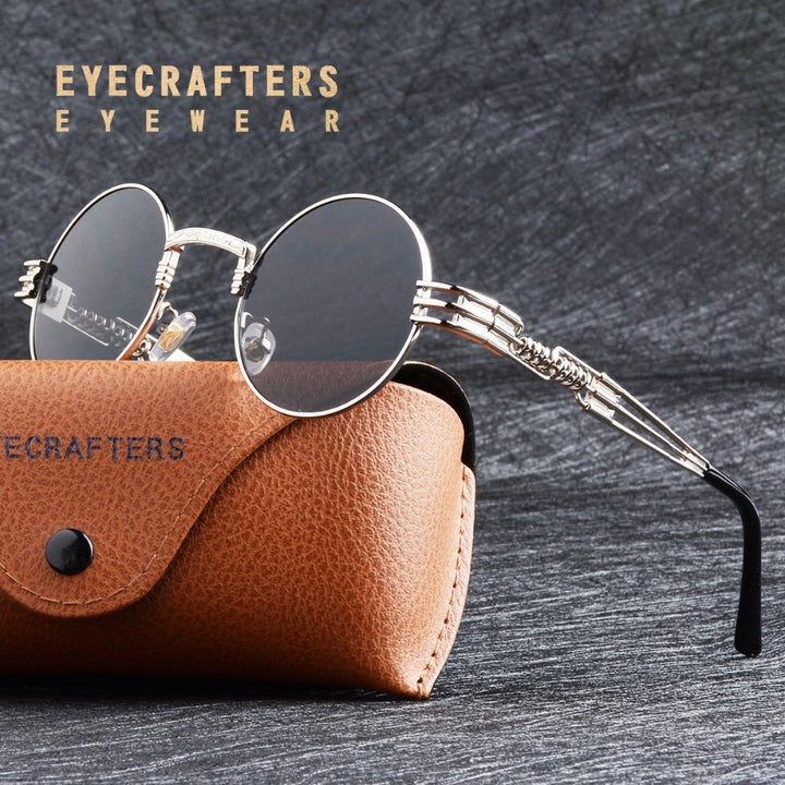 Gold Metal John Lennon Round Sunglasses Retro Style