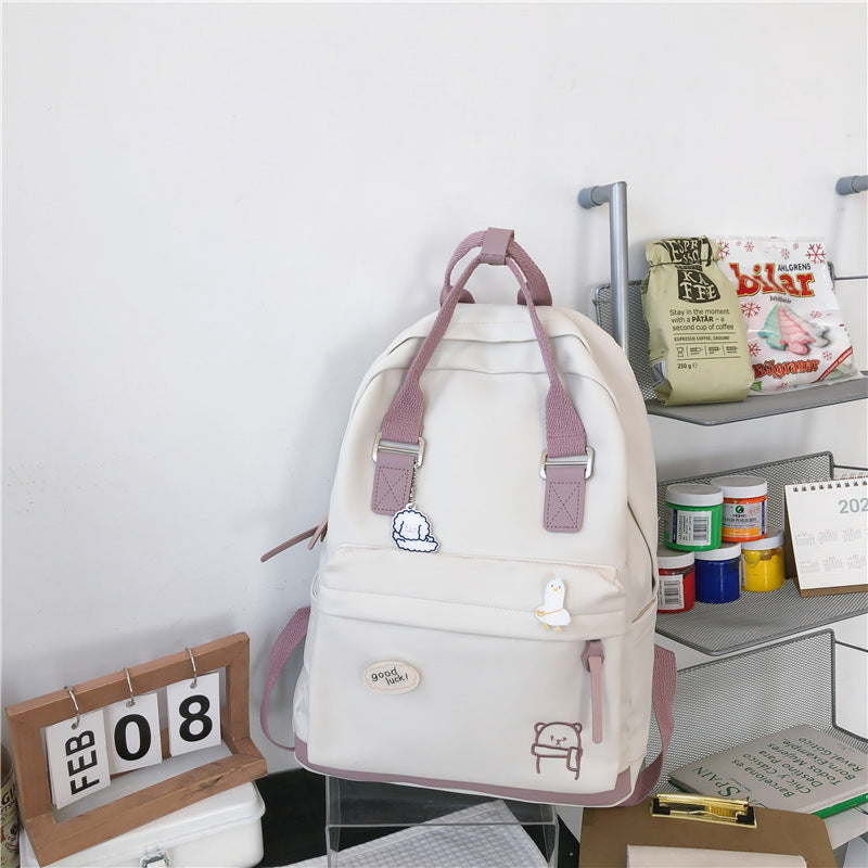 Stylish Harajuku Nylon Backpack: Anti-Theft & Fashionable