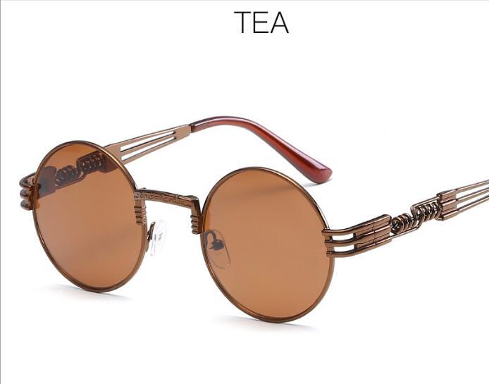 Gold Metal John Lennon Round Sunglasses Retro Style