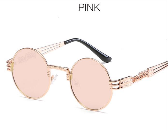 Gold Metal John Lennon Round Sunglasses Retro Style