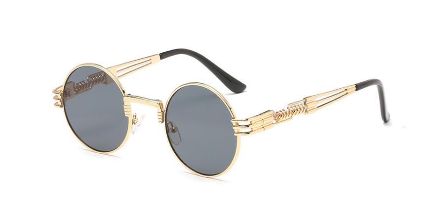 Gold Metal John Lennon Round Sunglasses Retro Style