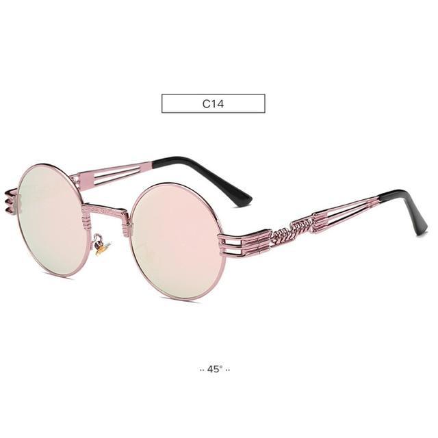 Gold Metal John Lennon Round Sunglasses Retro Style