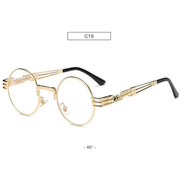 Gold Metal John Lennon Round Sunglasses Retro Style