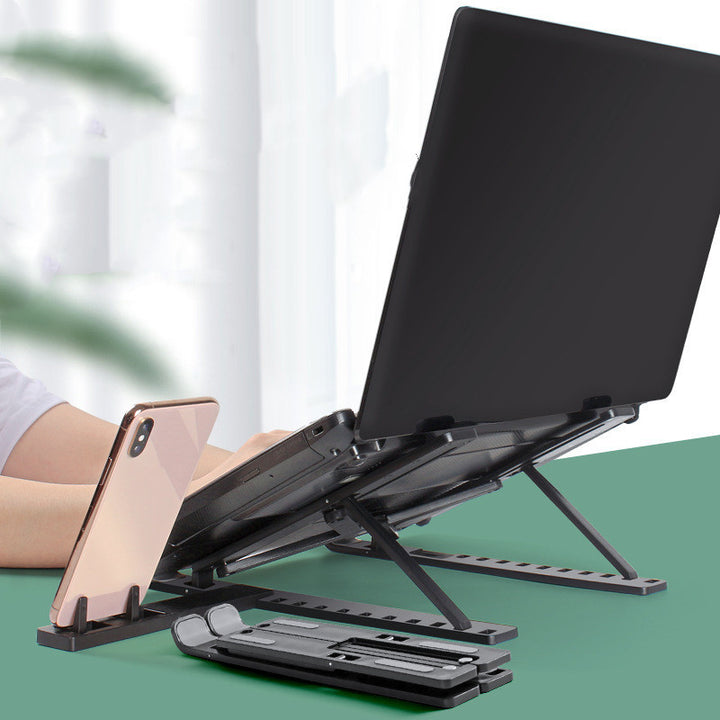 Portable Laptop Folding Stand With Cooling & Storage
