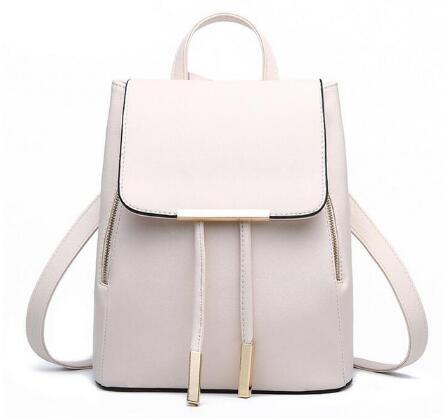 Woman Black High-Quality PU Leather Backpack: Fashionable & Durable