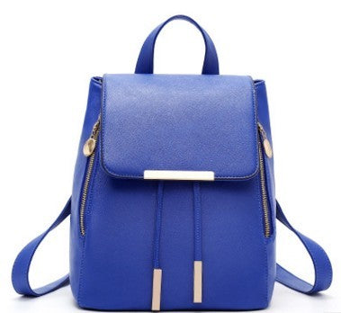 Woman Black High-Quality PU Leather Backpack: Fashionable & Durable