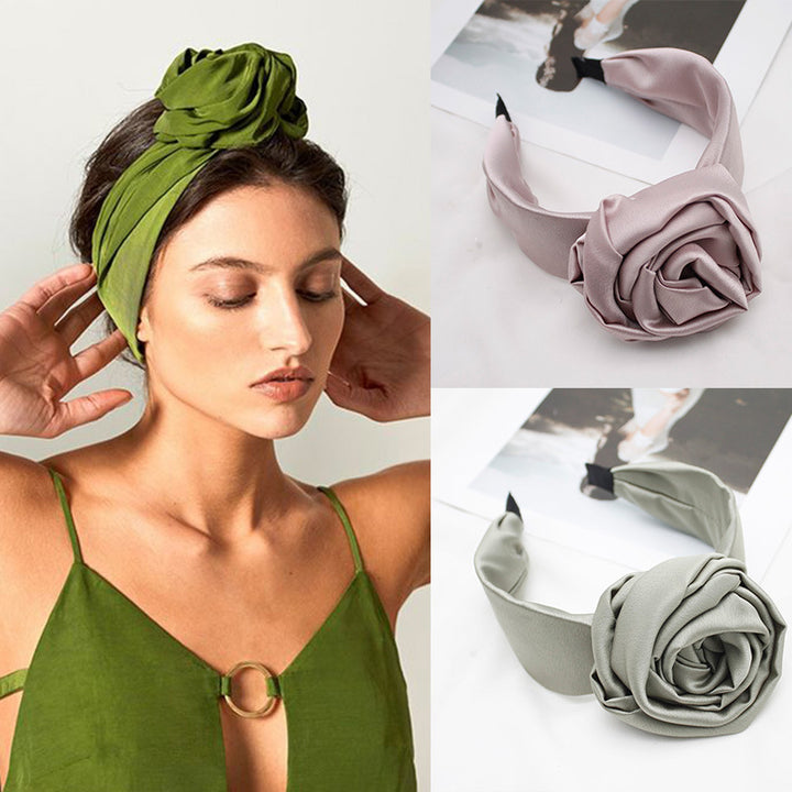 Fabric Satin Hairpin & Headband Stylish Duo
