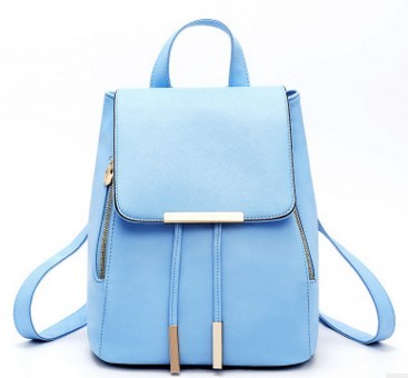 Woman Black High-Quality PU Leather Backpack: Fashionable & Durable