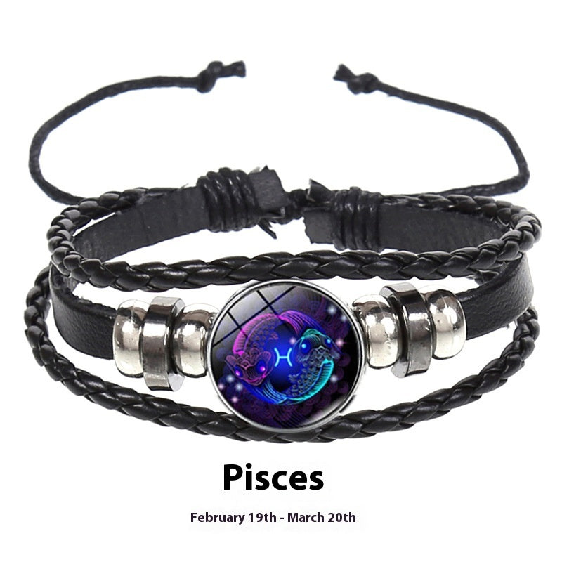 12 Constellations Multi-Layer Glow Bracelets For Couple