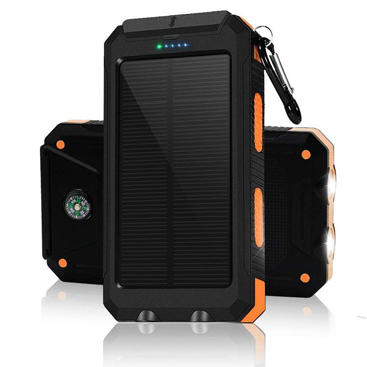 Solar Power Bank with Compass Outdoor Mobile Charger