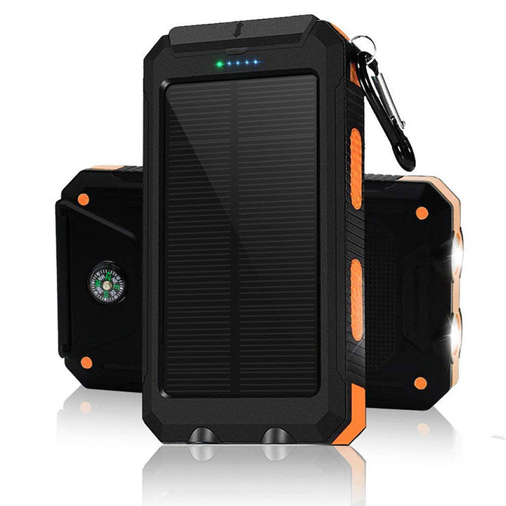 Solar Power Bank with Compass Outdoor Mobile Charger