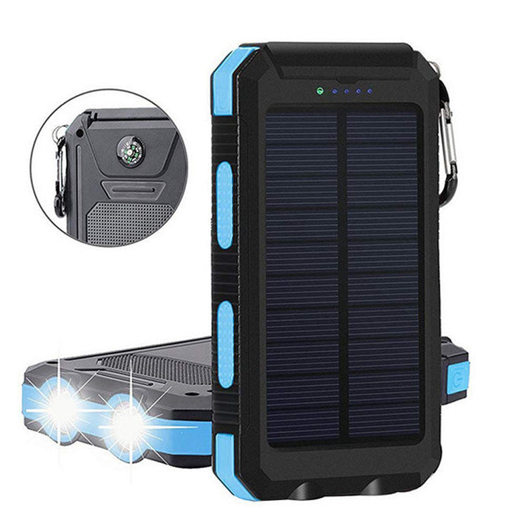 Solar Power Bank with Compass Outdoor Mobile Charger