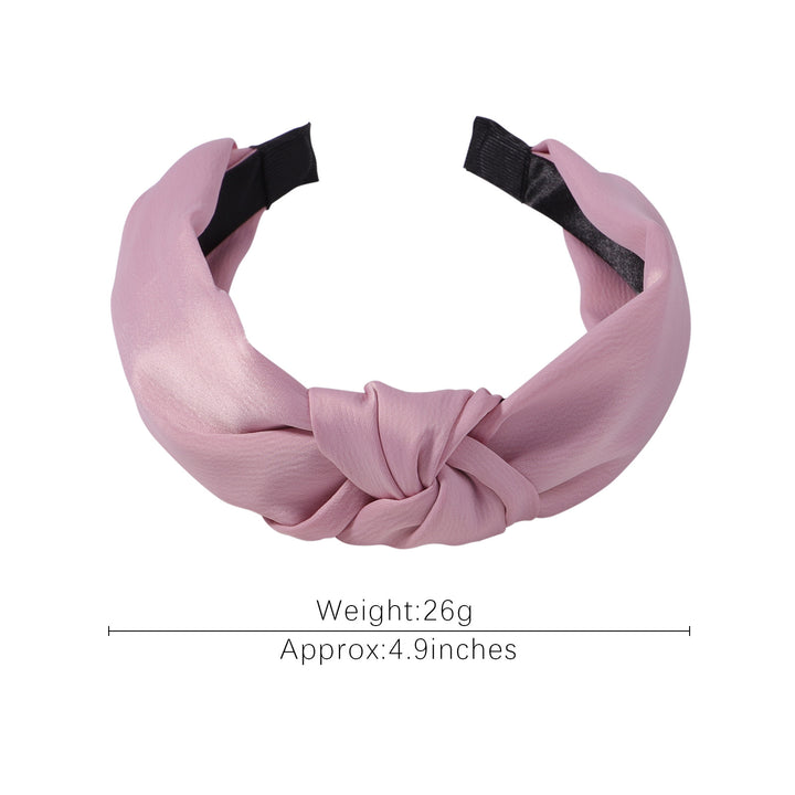 Sweet Satin Texture Wide Knot Classic Headband for Women