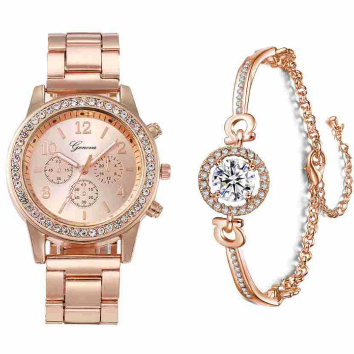 Fashion Steel Belt Watches Couple’s Quartz Mens & Women