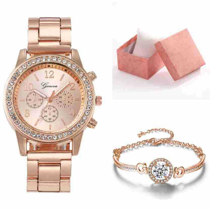 Fashion Steel Belt Watches Couple’s Quartz Mens & Women