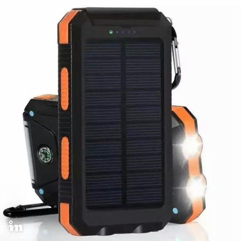 Solar Power Bank with Compass Outdoor Mobile Charger